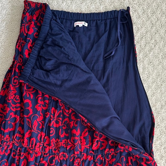 Anthropologie Sundry Aloha Floral Strapless Maxi Dress 1 (Small) Boho West Coast - Picture 7 of 15